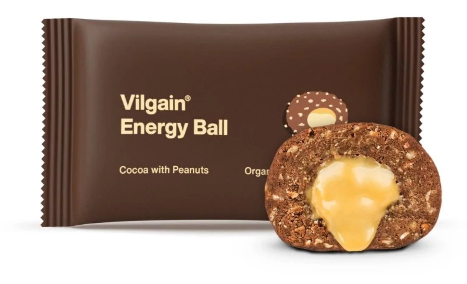 Vilgain Energy Ball BIO guľky kakao s orieškovou pastou 30 g