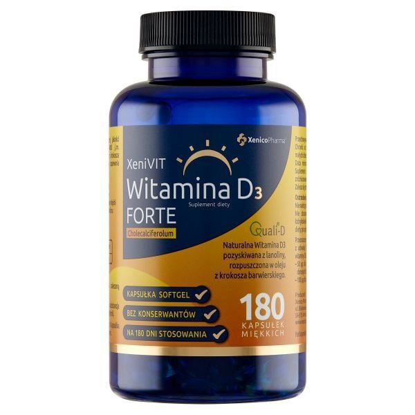 Xenico XeniVIT Vitamín D Forte 180 gélových kapsúl