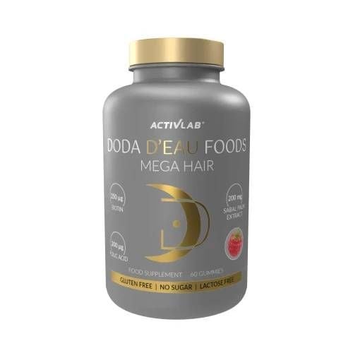 ActivLab DODA D'EAU Foods Mega Hair 60 želé cukríkov malinová príchuť