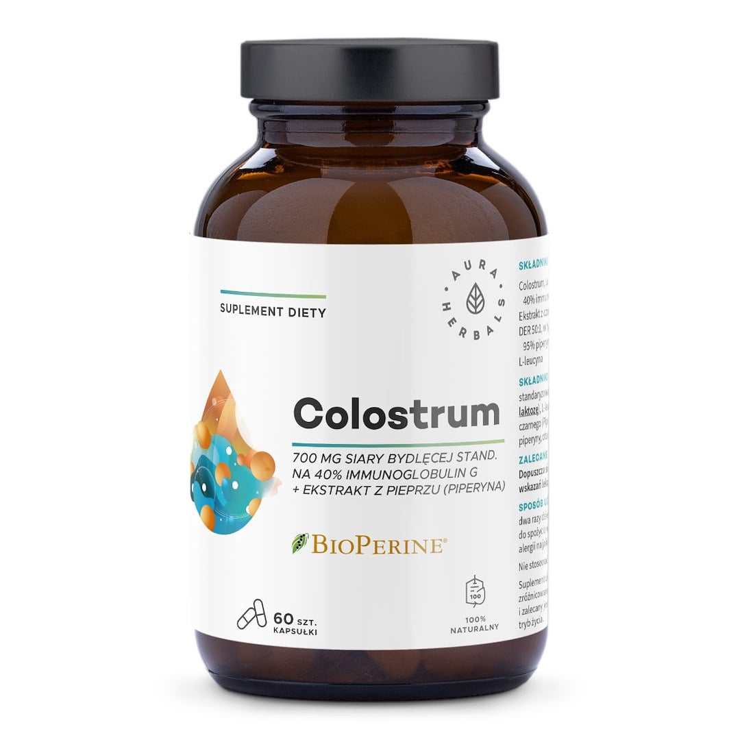 Aura Herbals Colostrum 700 mg + BioPerine 60 kapslí