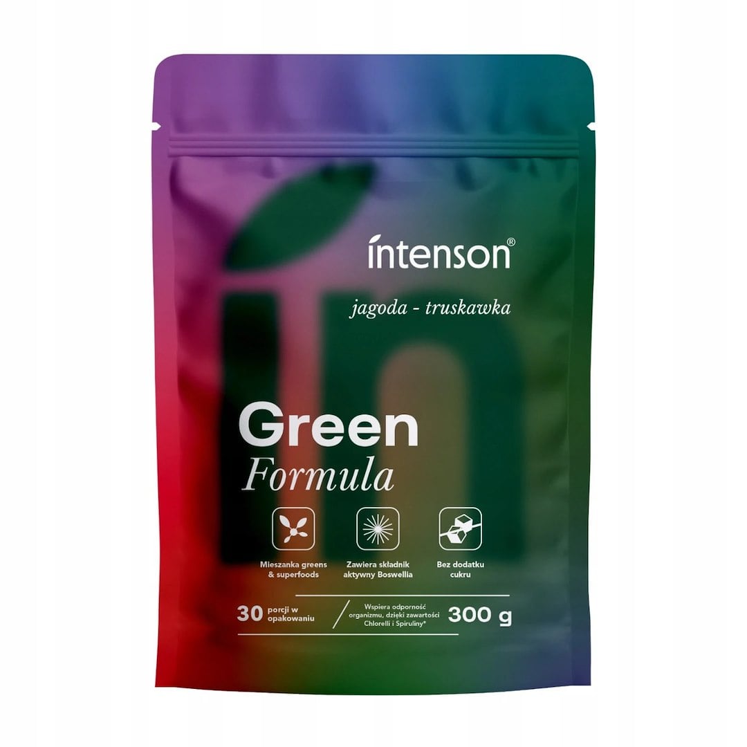Intenson Green Formula 300 g s borůvkovo-jahodovou příchutí