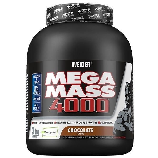 Weider Mega Mass 4000 3 kg s čokoládovou příchutí