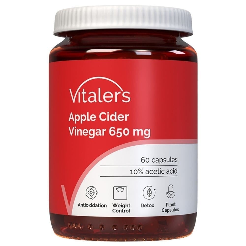 Vitaler's Jablčný ocot (Apple cider vinegar) 650 mg 60 kapsúl