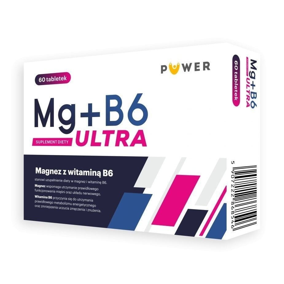 Puwer MG+B6 ULTRA hořčík a vitamin B6 60 tablet