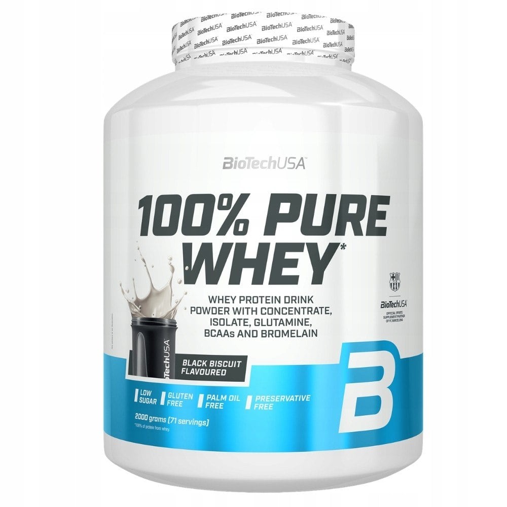 BioTech USA 100% Pure Whey 2000 g, čierne sušienky