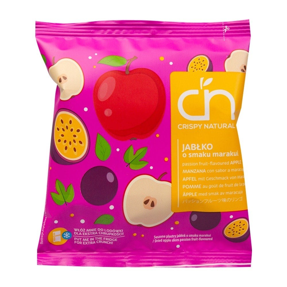 Crispy Natural Sušené jablko s příchutí marakuji, plátky 18 g