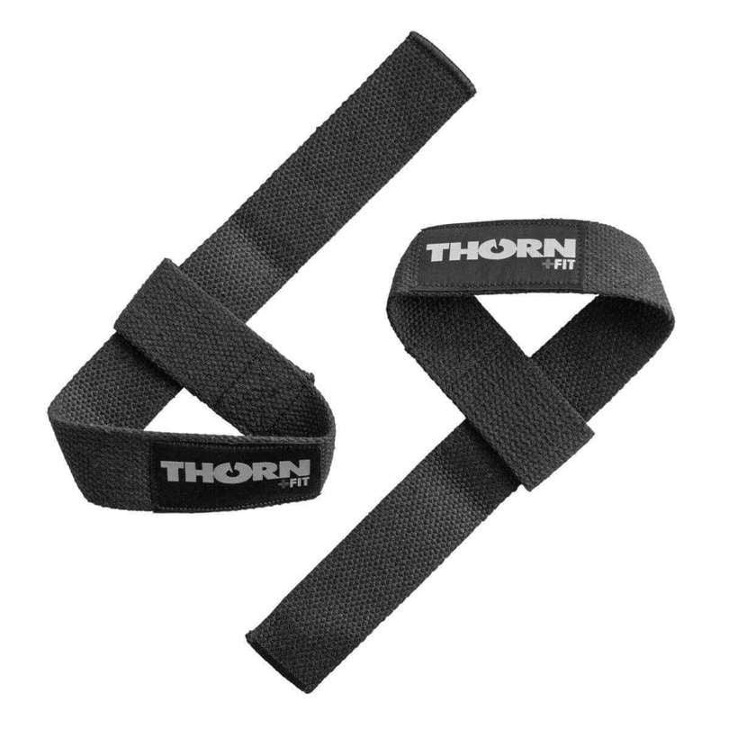 THORN FIT popruhy na zvedání závaží Lifting straps cotton black