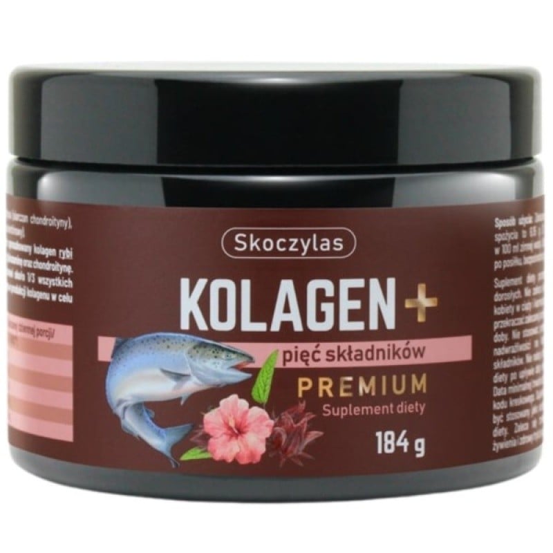 Skoczylas Kolagén Premium z lososa, hyalurón, glukozamín, chondroitín 184 g
