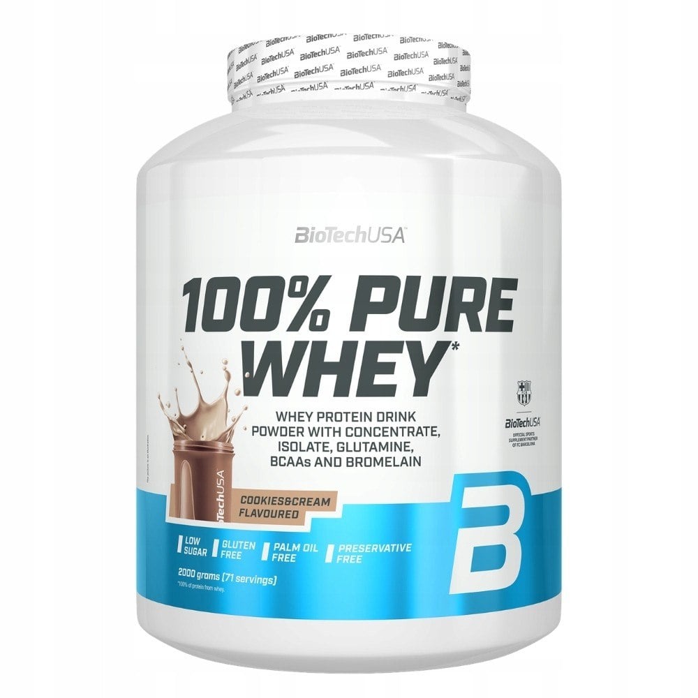 BioTech USA 100% Pure Whey 2000 g, sušenky s krémem