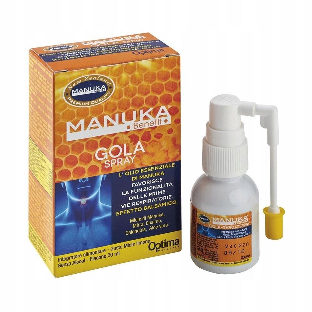 Manuka Benefit sprej do hrdla bez alkoholu 20 ml