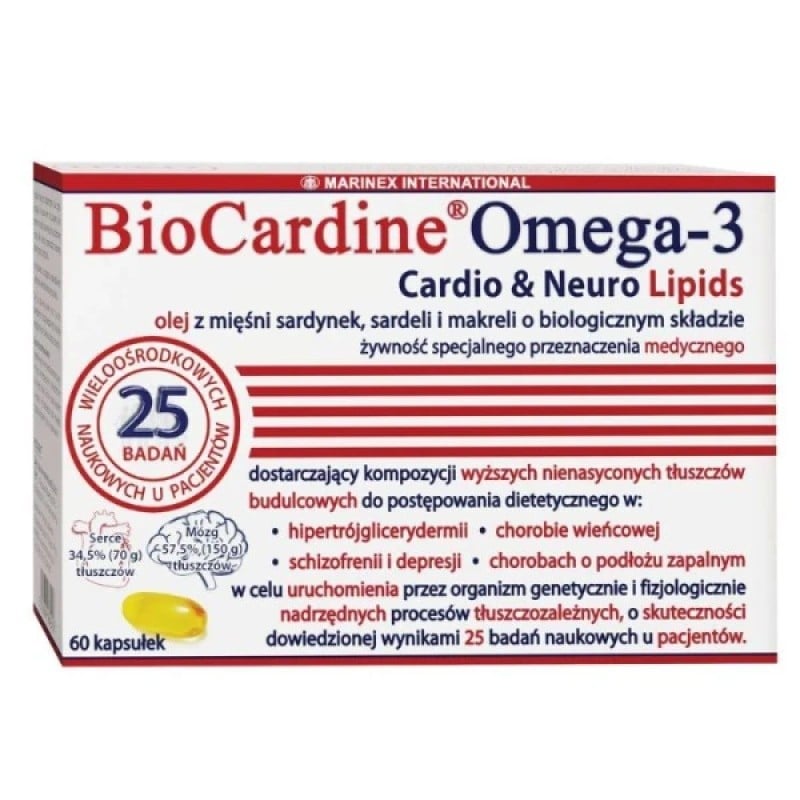 BioCardine® Omega-3 Cardio & Neuro Lipids 60 kapslí
