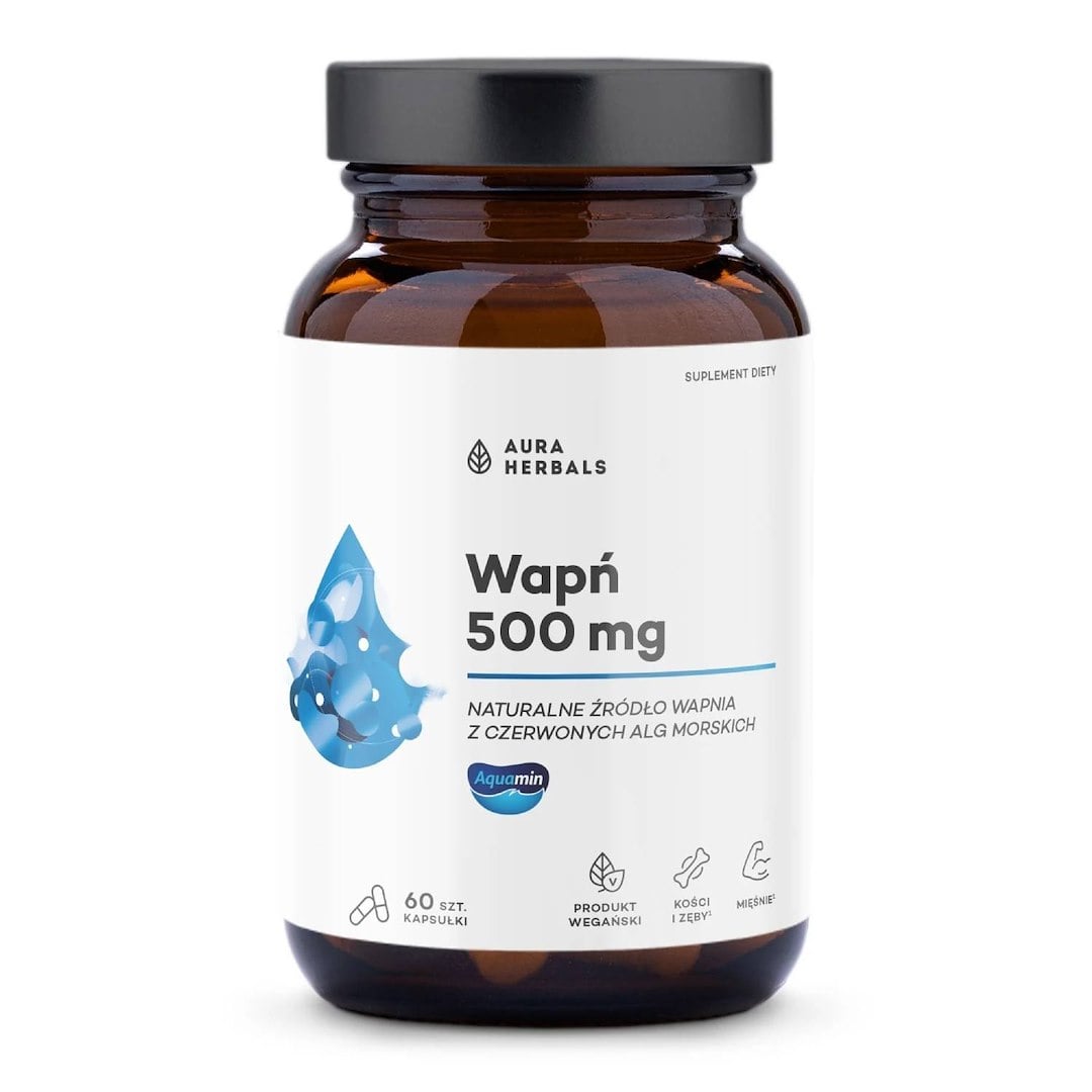 Aura Herbals Vápník 500 mg Aquamin 60 kapslí