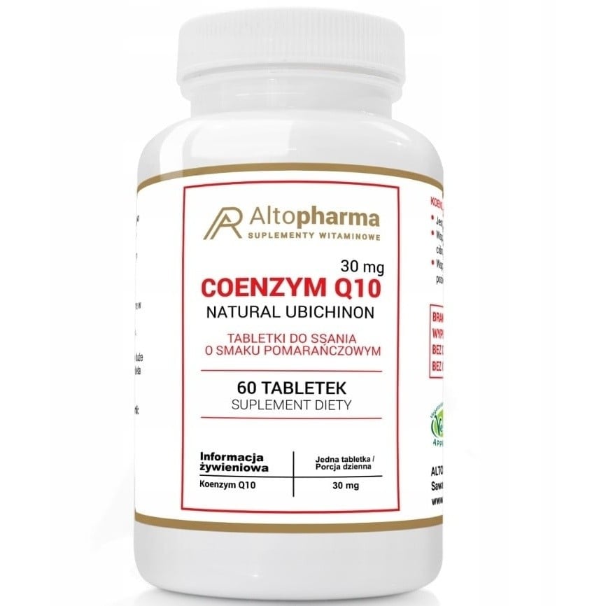 Altopharma Coenzyme Q10 Forte 30 mg 60 vege tabliet na cmúľanie