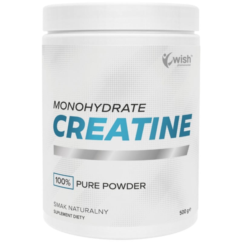 Wish Monohydrate Creatine 100% Pure prášok 500 g prírodná chuť