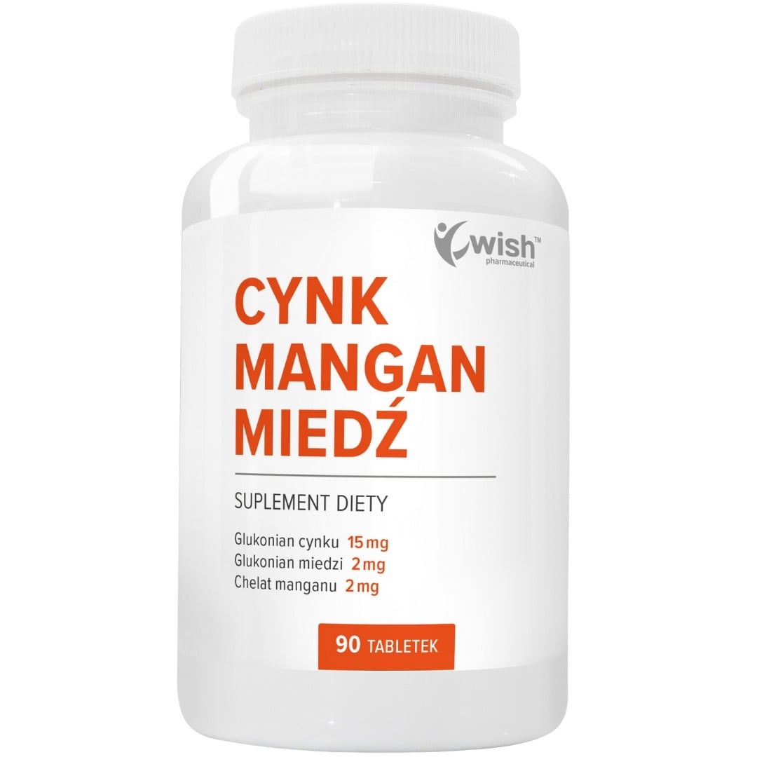 Wish Zinok Mangán Meď 90 tabliet