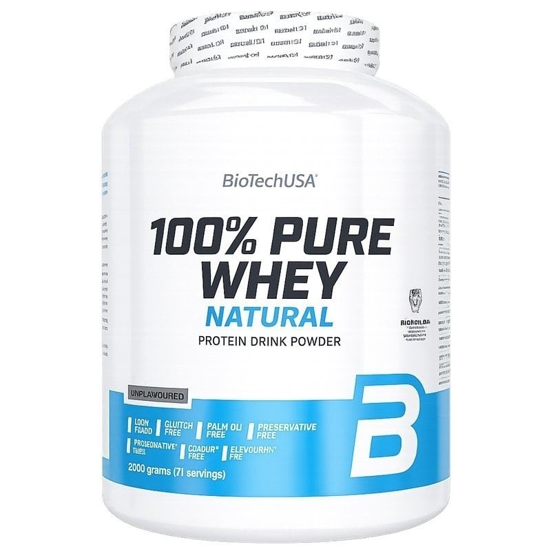 BioTech USA 100% Pure Whey 2000 g, prírodná chuť