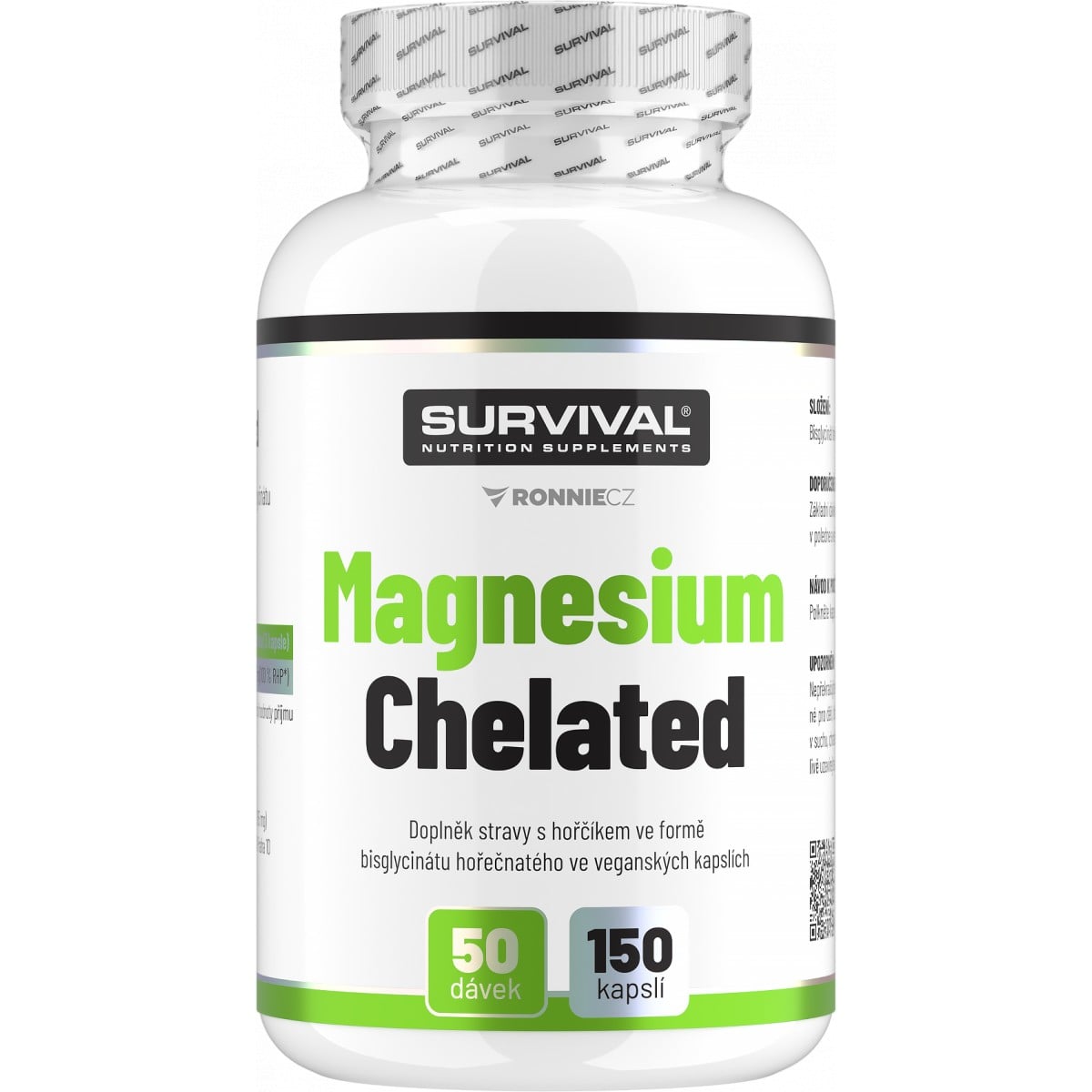 Survival Hořčík Magnesium Chelated 150 kapslí