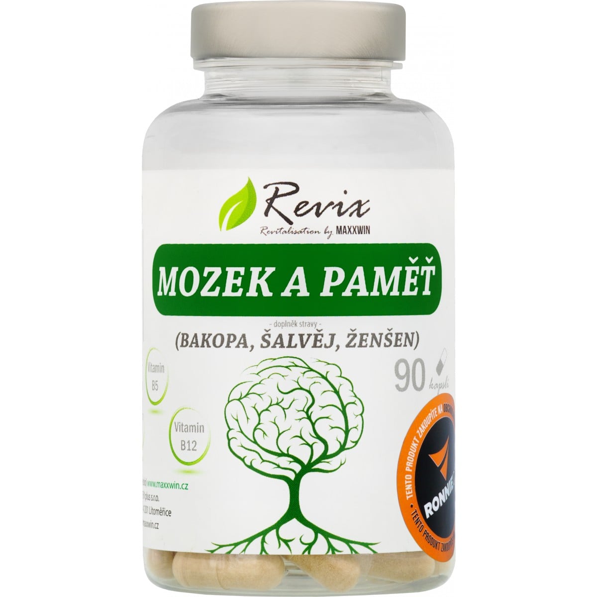Revix Mozog a pamäť (bakopa, šalvia, ženšen) 90 kapsúl