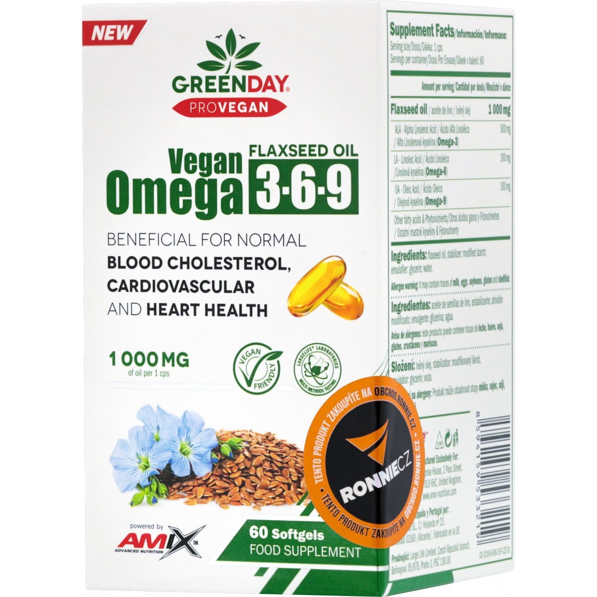 Amix Vegan Omega 3-6-9 60 kapslí