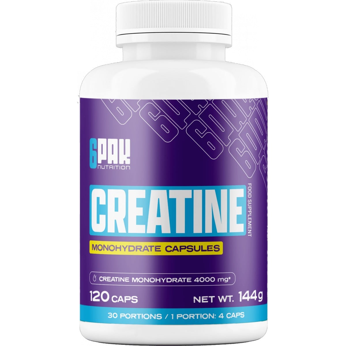 6Pak Nutrition Creatine Monohydrate Capsules 120 kapsúl