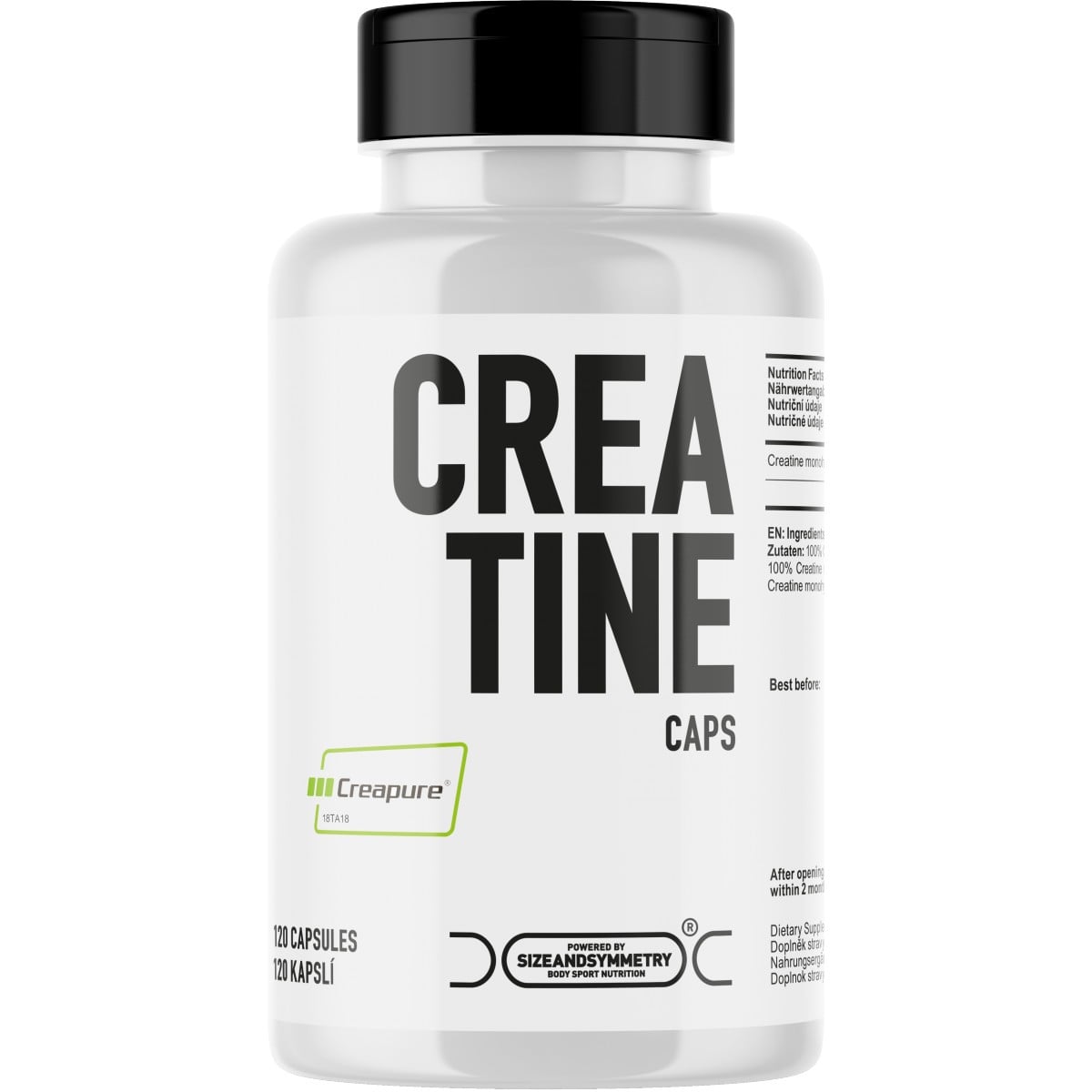 Sizeandsymmetry Creatine Caps Creapure® 120 cps