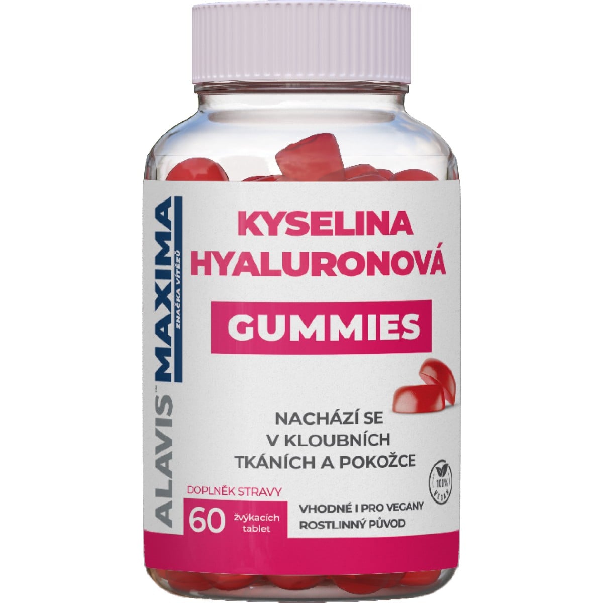 Alavis Maxima Kyselina hyaluronová Gummies 60 želé