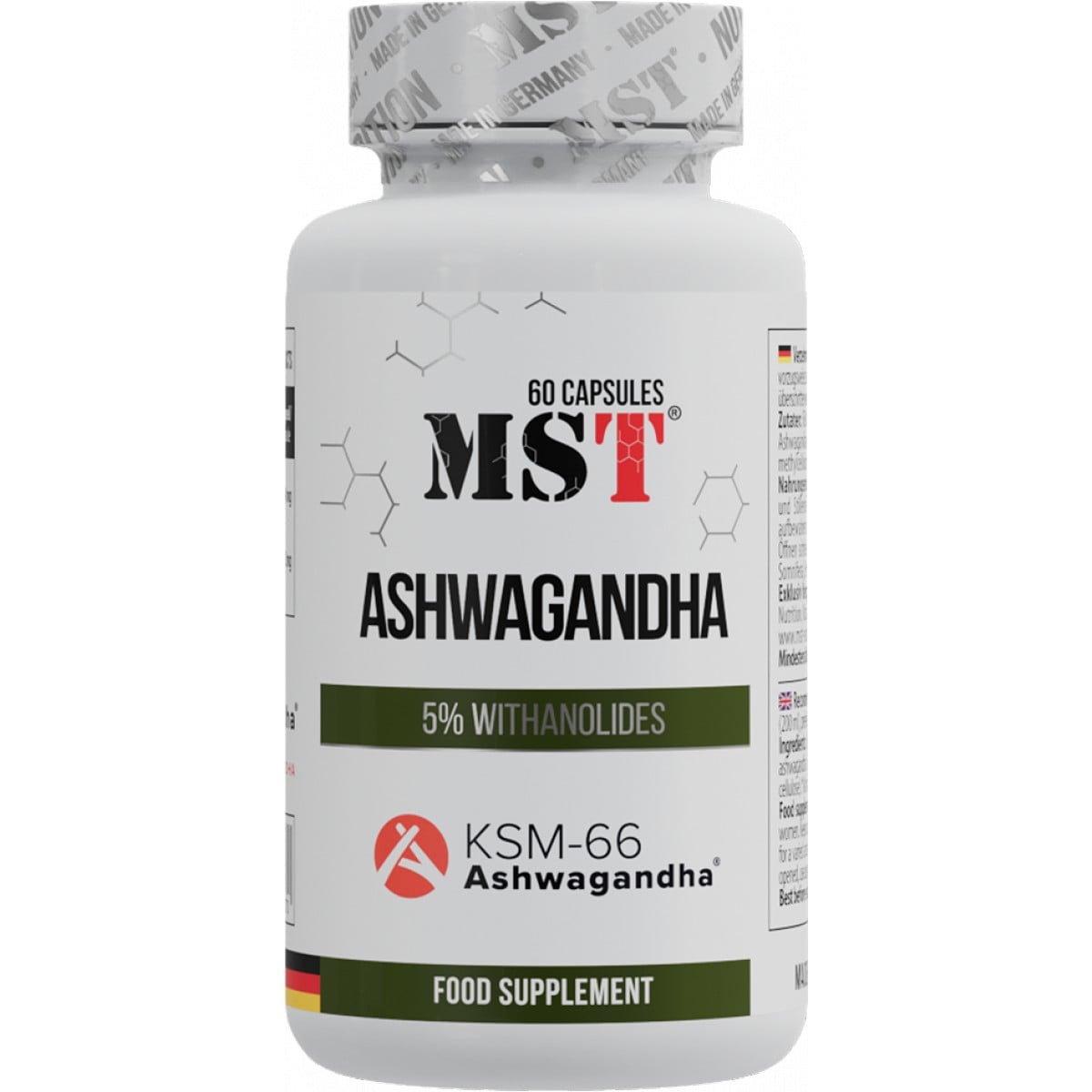 MST Nutrition Ashwagandha KSM-66 60 cps