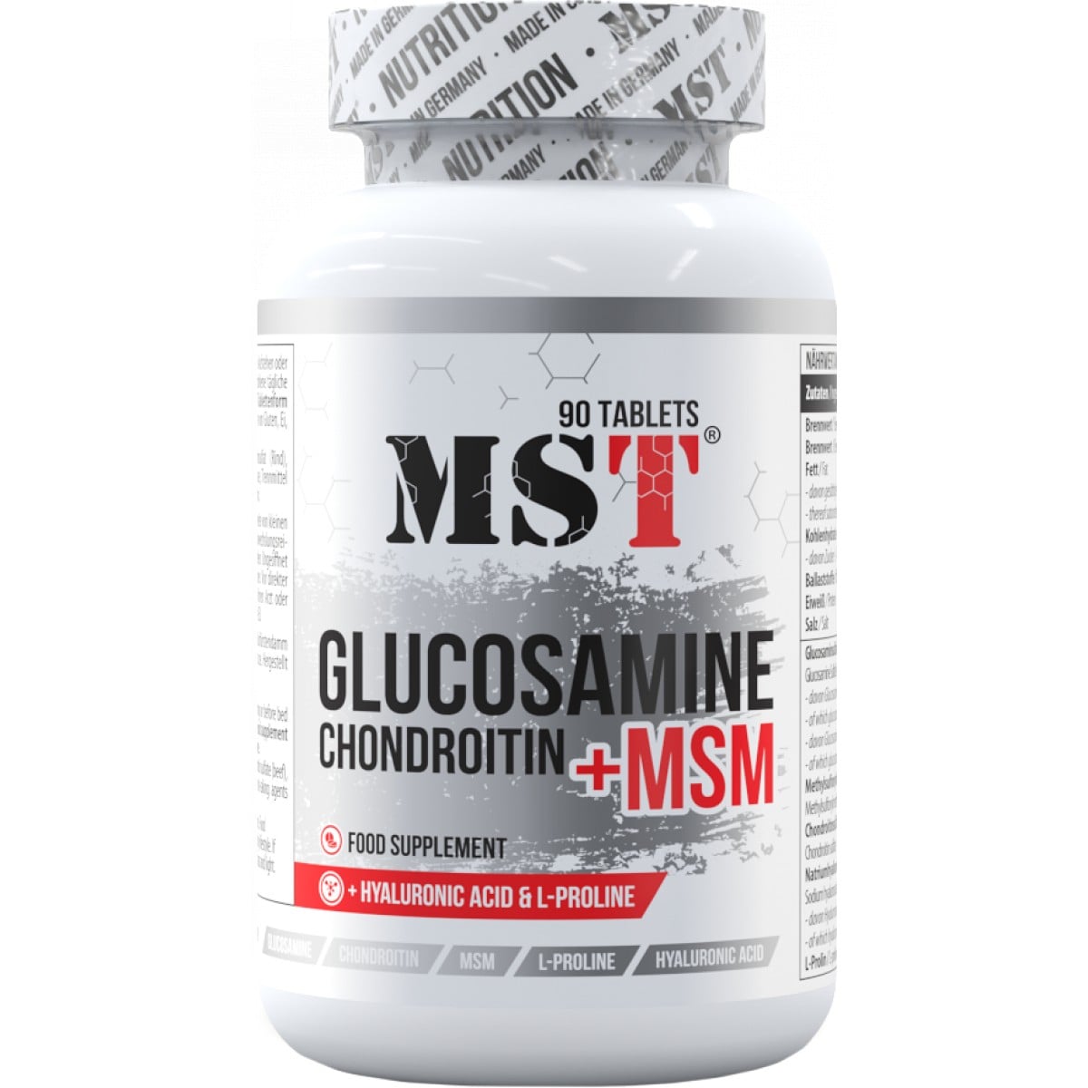 MST Nutrition Glucosamine + Chondroitin + MSM 180 tabliet