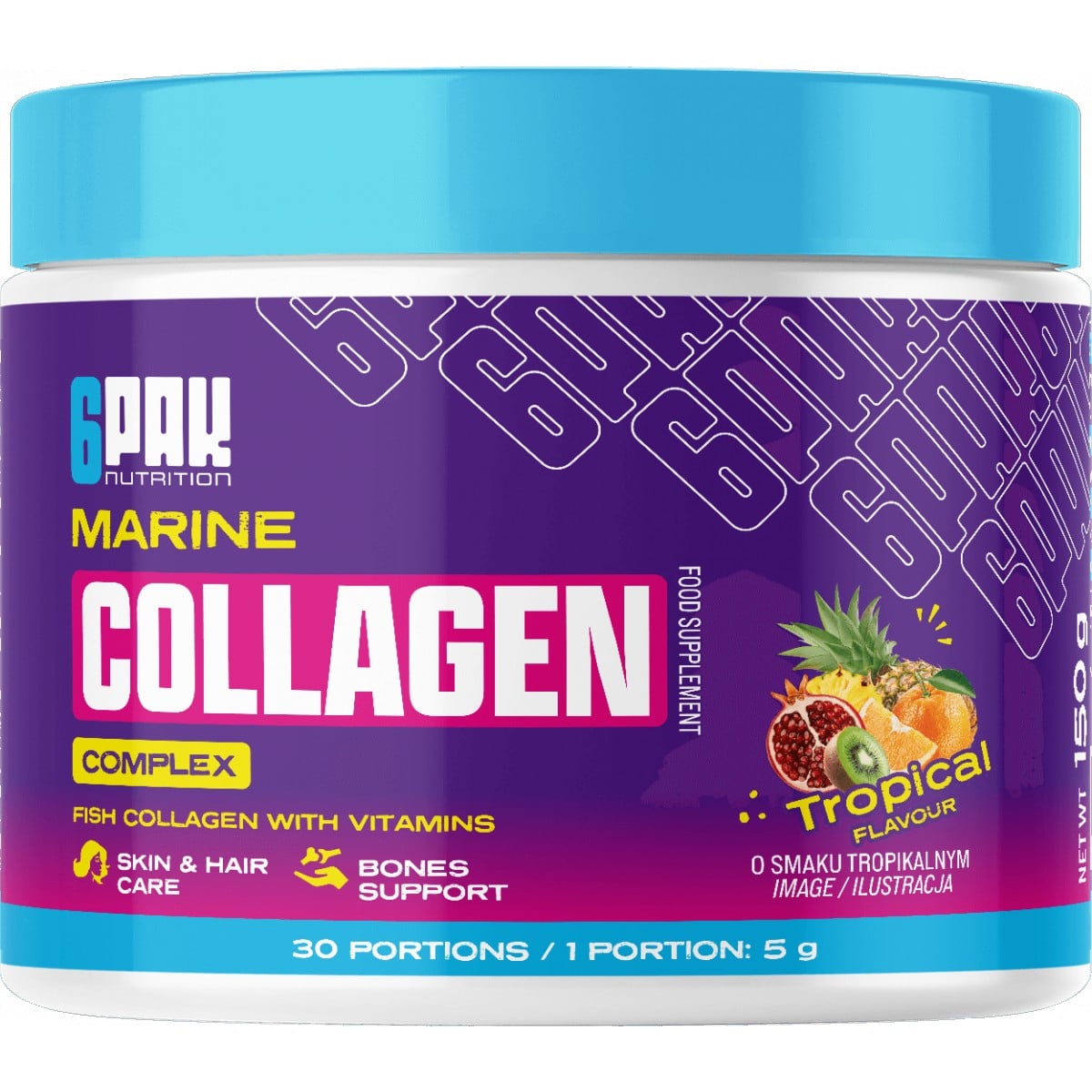 6Pak Nutrition Hydrolyzovaný rybí kolagén Marine Collagen 150 g