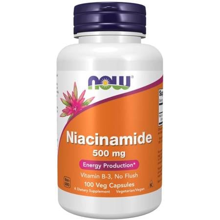 NOW Foods Niacinamid (vitamín B3) 500 mg 100 kapslí