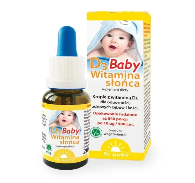 Dr. Jacob's Vitamín D3 baby v kvapkách 20 ml
