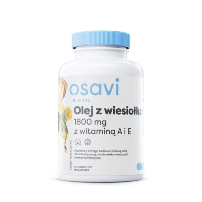 Osavi Pupalkový olej s vitamínom A a E 1800 mg 60 mäkkých kapsúl
