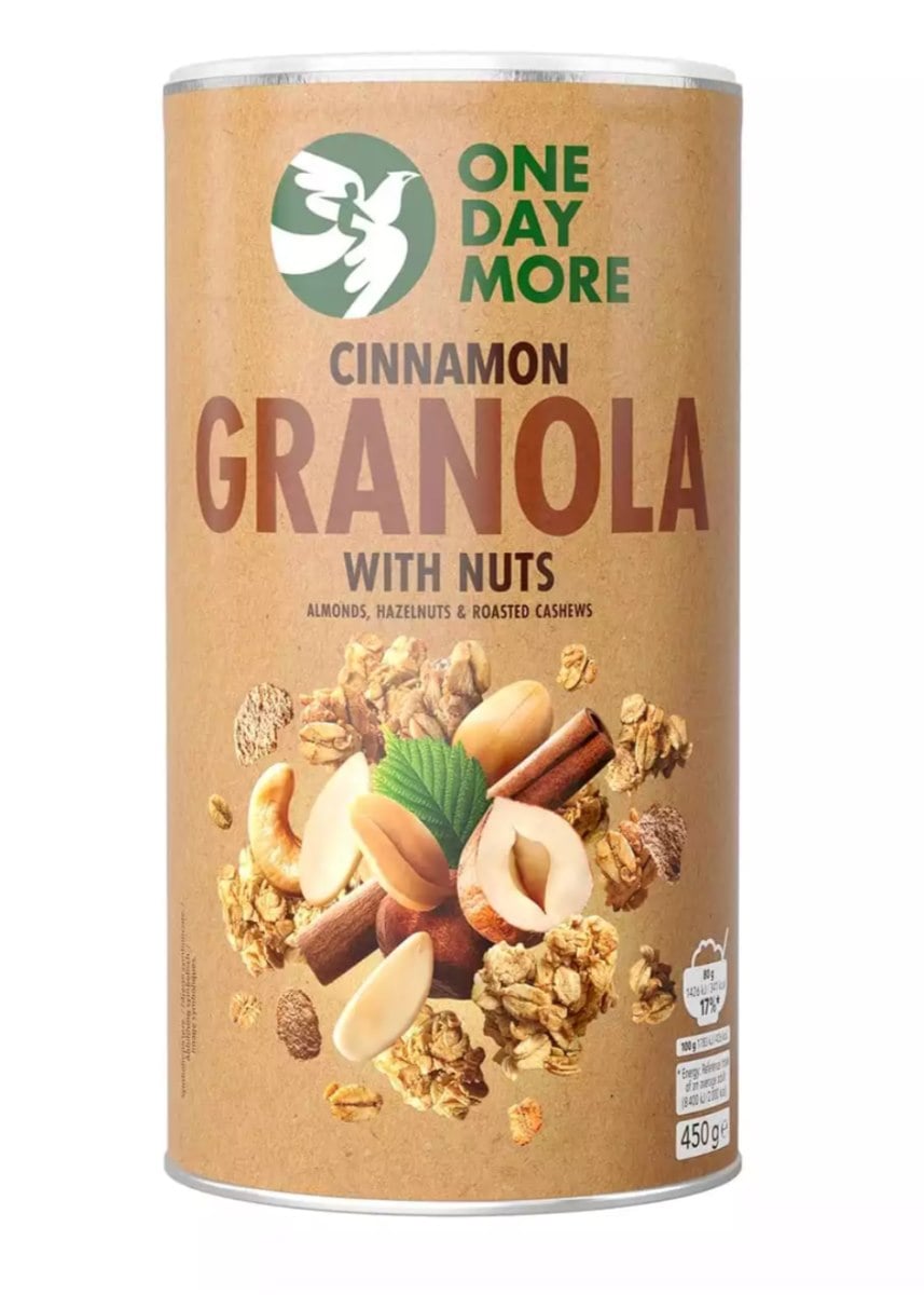 ONEDAYMORE Granola škorica-orech 450 g