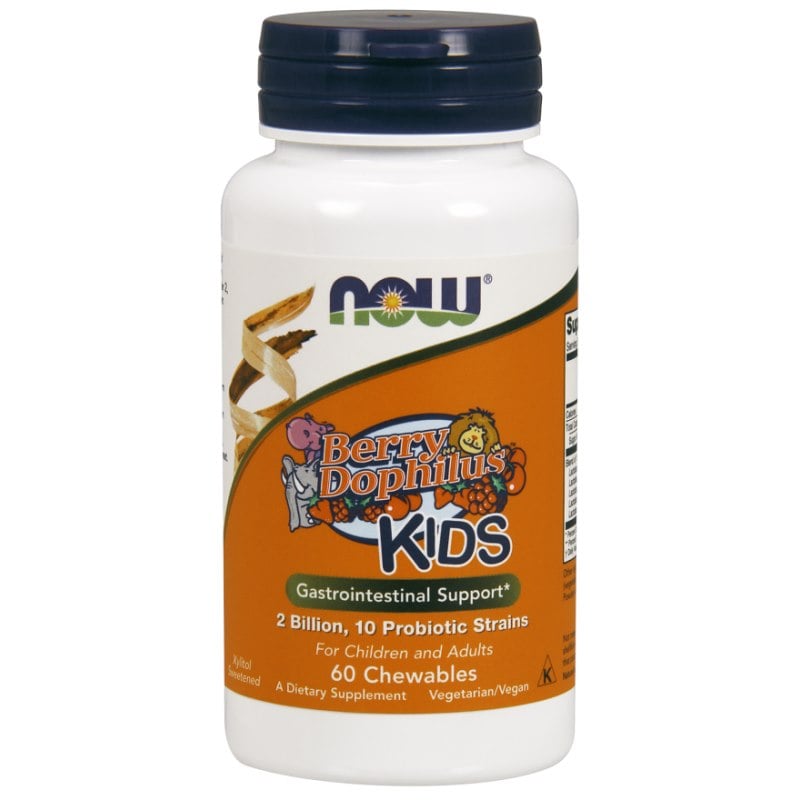 Now Foods BerryDophilus Kids probiotika pro děti 60 tablet na cucání