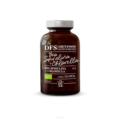 Diet Food Spirulina + chlorella Bio 375 tabliet