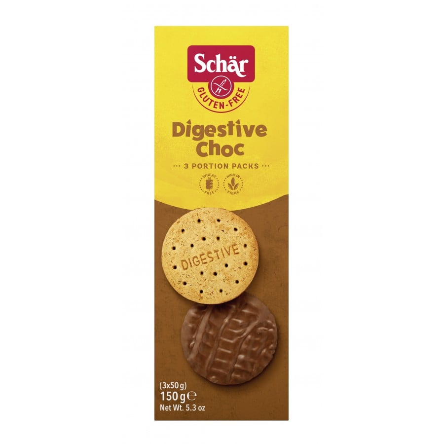 Kuchnie Świata Schar čokoládové sušenky Digestive Choc 3x50 g 150 g