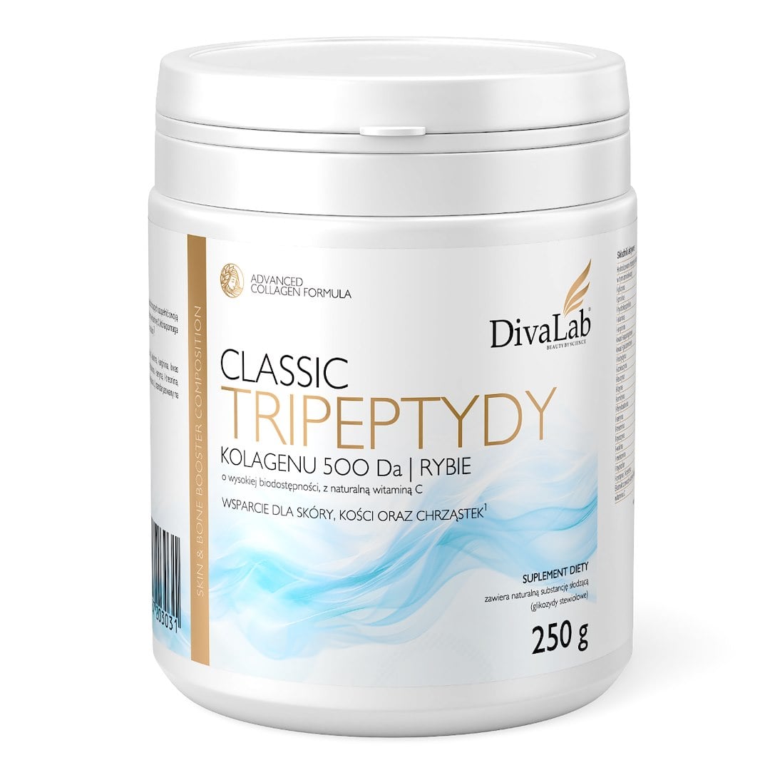DivaLab Rybacie kolagénové tripeptidy 500 Da s prírodným vitamínom C 250 g